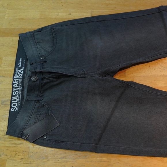Mens MP RANK Straight leg Denim Jeans in Black or Blue by Soulstar